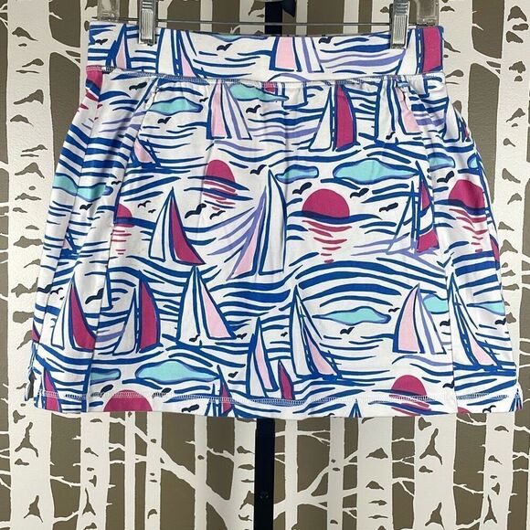 Talbots Nautical Sailboat Print Skort S - Picture 9 of 10